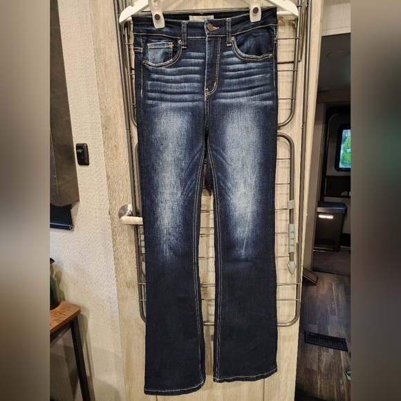 BKE Buckle Parker Boot Stretch Jeans Teeter High Rise Teeter Dark Sz 24 - Picture 11 of 16